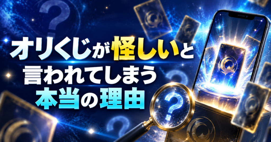 オリくじが怪しいと言われてしまう本当の理由